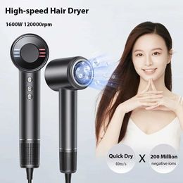 Hair Dryers removal machine negative ion hair dryer 120000 RPM brushless motor 40M/S fast drying high-speed low-noise thermal control Q240522