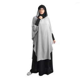 Ethnic Clothing Eid Hooded Muslim Women Prayer Garment Worship Services Full Cover Khimar Gowns Abaya Large Arabic Loose Ramadan Islamic