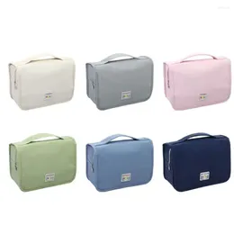 Cosmetic Bags Vintage Multifunctional Women Bag Creative Solid Color Travel Toiletry Portable Large Makeup Case