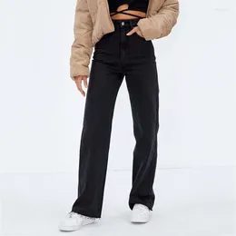 Women's Jeans Wide-leg Women's Straight Loose Early Autumn 2024 High Waist Mopping The Floor And Thin Nine-point Breasted