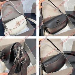 Women Tea rose pattern EMMY 23 saddle bag Designer coaches underarm handbag coachly tote high quality Shoulder crossbody flip Hasp bags cos Armpit Hobo Clutch wallet