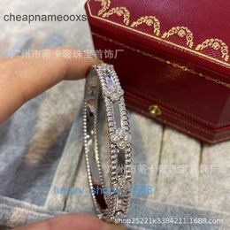 Classic Fashion Charm Van Bracelet narrow High version kaleidoscope bracelet for women lucky four leaf clover set with diamond gold plated 18K rose buckle trendy27Q