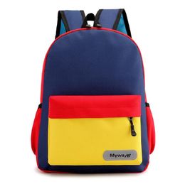solid students backpack portable high quality school bag large capacity shoulder bag