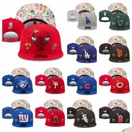Snapbacks Fashion Women Snapback Hats All Teams Logo Cotton Baseball Embroidery Football Hip Hop Outdoor Sports Basketball Mesh Beanie Ot74L