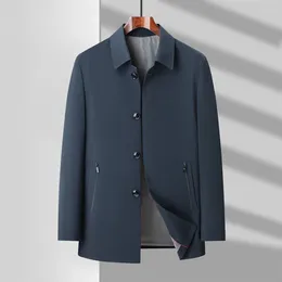 Men's Jackets 2024 High Quality Spring Fashion Handsome Trend Solid Color All-in-one Casual Business Jacket Loose Simple Lapel Top Coat