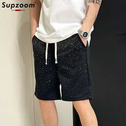 Men's Shorts Supzoom 2024 New Arrival Top Fashion Hot Drill Pattern Summer Trousers Casual Elastic Waist Loose Cotton Shorts Men J240522