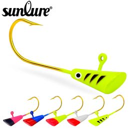 Sunlure 50PCS Jig Head Fishing Hooks 085g2g29g Mini Jigging Hook Barbed Fishhooks For Soft Swimbait Bass Accessories 240521