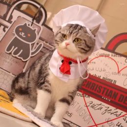 Dog Apparel Pet Cooking King Hat Chef Set Cat Transformation Dress Cute Po Decoration Costume Accessories