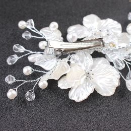 Other 2024 Bridal Crystal Pearl Flower Hair Clip Floral Style Barrette Bride Jewelry Bridesmaid Accessories Drop Delivery Otnez