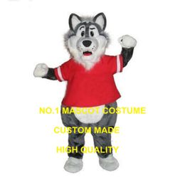 New big bad grey wolf Cartoon Mascot Costumes Custom Made Christmas Doll Plush Free Shipping fancy dress for carnival 2549 Mascot Costumes