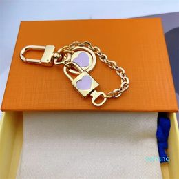 Designer Key Chain Pink Bag Pendant Lock Design Keychain Luxury Fashion Jewellery Accessories Gift Women Keychains