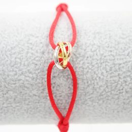 Neues Hot Sale Edelstahl Charme Armband 3 Metallschnalle Ribbon Schnürkette Kette Multikolon einstellbare Größe Armbänder für Frauen Mann Unisex