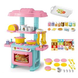 Kitchens Play Food Kitchens Play Food Play House Kitchen Toy Set Simulates Mini Cooking Table Software Play House Toys WX5.21652514