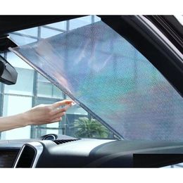 Car Sunshade Retractable Side Window Sunshades 4060Cm 40125Cm Sun Shade Visor Roller Blind Protection Film Rear3869243 Drop Delivery A Otpgb