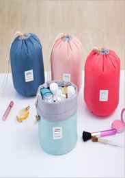 style barrel shaped travel dresser pouch cosmetic bag nylon waterproof wash bag makeup organizer storage bag2687916