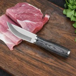 Camping Hunting Knives Sharp blade fruit knife in the barbecue shop the meat cutter will be connected to the kitchen with blades and fixed blades. Q240522