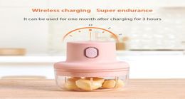 Wireless Electric Garlic Press Mini Meat Grinder Juicer Household Fruit Vegetable Chopper Mixer Food Processor Kitchen Tools 201128213686