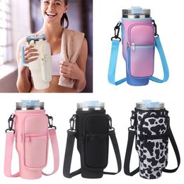 Insulated Water Bottle Cover Multi-functional Bottle Leak-proof Cup Sleeve Neoprene Bag With Pouch Waterproof Cup Cover 240510