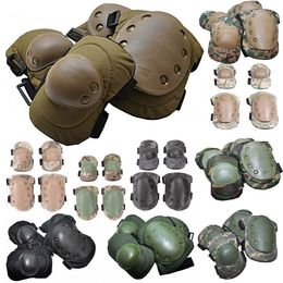 Camo Gear Protective Airsoft Kneepads Tactical Elbow & Knee Pads Outdoor Sports Army Hunting Paintball Shooting NO13-001 Kgwjm