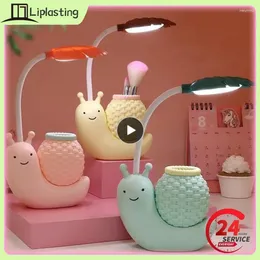 Table Lamps Cartoon LED Snail Desk Lamp Children Bedroom Night Light Reading Study Birthday Christmas Gift Home Decorations Eye Protection