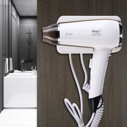 Hair Dryers 1600W wall mounted hair dryer negative ion electric hair dryer with bracket base 3-speed adjustment suitable for family hotel bathrooms Q240522