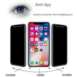 Privacy Tempered Spy Mobile Anti Screen Protector Phone Glass Film for iPhone 13 12 11 Pro Max phone protective film i