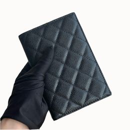 Mirror quailty card holders wallet holder purse credit card coin pocket genuine leather caviar lambskin designer wallet gifts box