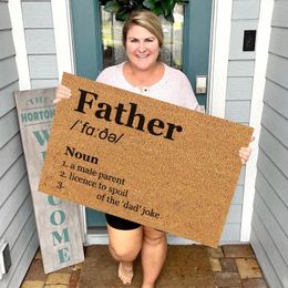 Carpets Fathers Day Welcome Mat Father Definition Funny Doormats For Dad Gifts Stepdad