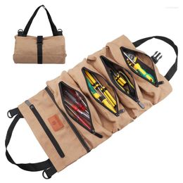 Storage Bags Portable Tool Roll Bag Pouch Wrench Screwdriver Pliers Case Canvas Organiser Tools