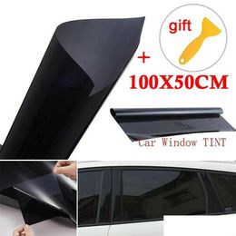 Car Sunshade In Stock Vlt 5% Uncut Roll 39 X 20 Window Tint Film Charcoal Black Glass Office Foils Solar Protection263L Drop Delivery Ot7Mp