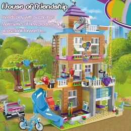 Blocks 865PCS Friendship Building Block Friends Suitable for 41340 Hotels and Houses Toys Girls Childrens Digital Christmas Gift H240523