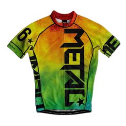 Men's T-shirts Twin 6 Metal Cycling Jerseys Pro Team Race Shirts Ropa Ciclismo Maillot Quick-dry Bicycle Clothing Sportswear Road Bike Mtb Tops 3m55