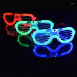 Party Decoration Flashing LED Light Glasses For Birthday Funny Tricky Fluorescent Luminous Rave Costume DJ Bright