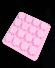 Cake Tools Pet Cat Dog Paws Silicone Mould 16 Holes Cookie Candy Chocolate DIY Mould Decorating Baking Handmade Soap7769642