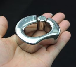 Stainless Steel Cockrings Scrotum Pendant Testicle Bondage Rings Balls Stretcher Penis Locking Ring Metal Sex Products for Male Tr3474397