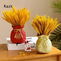 Vases Chinese Style Purse Shaped Vase Creative Living Room Porch Desktop Resin Decor Home Decoration Accessories Flower