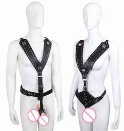 Sex Bondage Strap Men Women PU Leather Harness BDSM Games Dildo Hole Adjustable Adults Erotic Clothes Bundled Straps Y04068219429