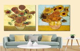 Van Gogh Golden Poster Print Floral Vase Wall Art Pictures Painting Wall Art for Living Room Home Decor (No Frame)7318020