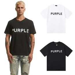 Designer Mens Womens T Shirt Purple Brand Shirt for Man Purple Jeans Shirt American Fashion Brand Tshirts Street Printed T-shirts Couples Luxury Short Sleeves 791