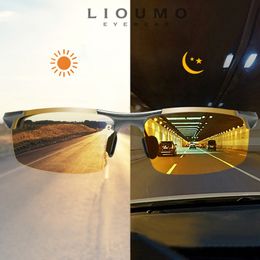 Top Anti-glare Day Night Glasses For Driving Men Polarised Sunglasses Photochromic Driver Goggles Glasses zonnebril heren 240n