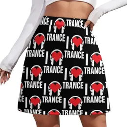 Skirts I Love Trance Music Mini Skirt Korean Style Clothes Womens Clothing Miniskirt Woman Summer Outfits For Women 2024