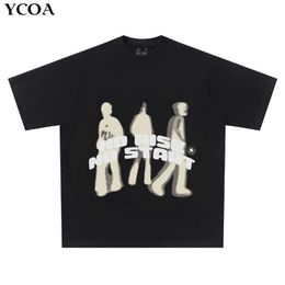 Men's T-Shirts Super sized mens fast drying hip-hop T-shirt retro 90s street clothing anime Harajuku fashion short sleeved top Gothic clothing Y240522