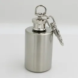 Hip Flasks Stainless Steel Mini Flask With Keychain Screw Cap Portable Alcohol Liquor Whiskey Bottle Outdoor Travel Gifts