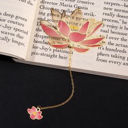 Vintage Gold Colour Maple Leaf Lotus Metal Bookmark For Student Book Holder Binder Index Divider Reader Stationery Office School 240515