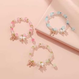 Super Immortal Butterfly Knot Bell Orchid Bracelet for Girls with High Grade Feeling Fresh Decoration Yiwu Small Commodity Crystal