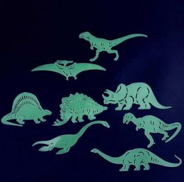LED Toys 9 piecesset of fluorescent dinosaur stickers for baby toys childrens luminescent dinosaur stickers childrens luminescent dinosau