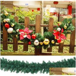 Christmas Decorations 5 5M Wreath Home Year Green Garland Xmas Party Artificial Tree Rattan Banner Hanging Ornament 220914 Drop Delive Dh2Fg