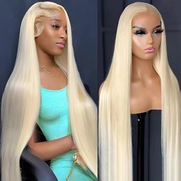 250 Density 613 Honey Blonde Straight 30 40 Inch 13x4 HD Lace Front Human Hair Wigs 13x6 Transparent Lace Frontal Wig For Woman 240515