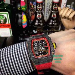 RM Data de relógio Luxo Mecânica de Luxo Mecânica Receita Wristwatch Business Leisure RM67-02 Fita mecânica totalmente automática