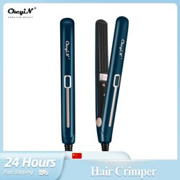 CkeyiN Mini Hair Crimper Ceramic Crimping Iron Fast Heat Corn Perm Splint Corrugated Fluffy Curler Small Wave Curling 240517